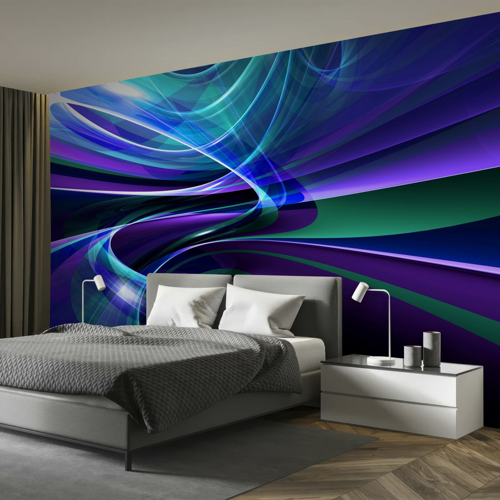 Fototapet accente abstracte aurora borealis