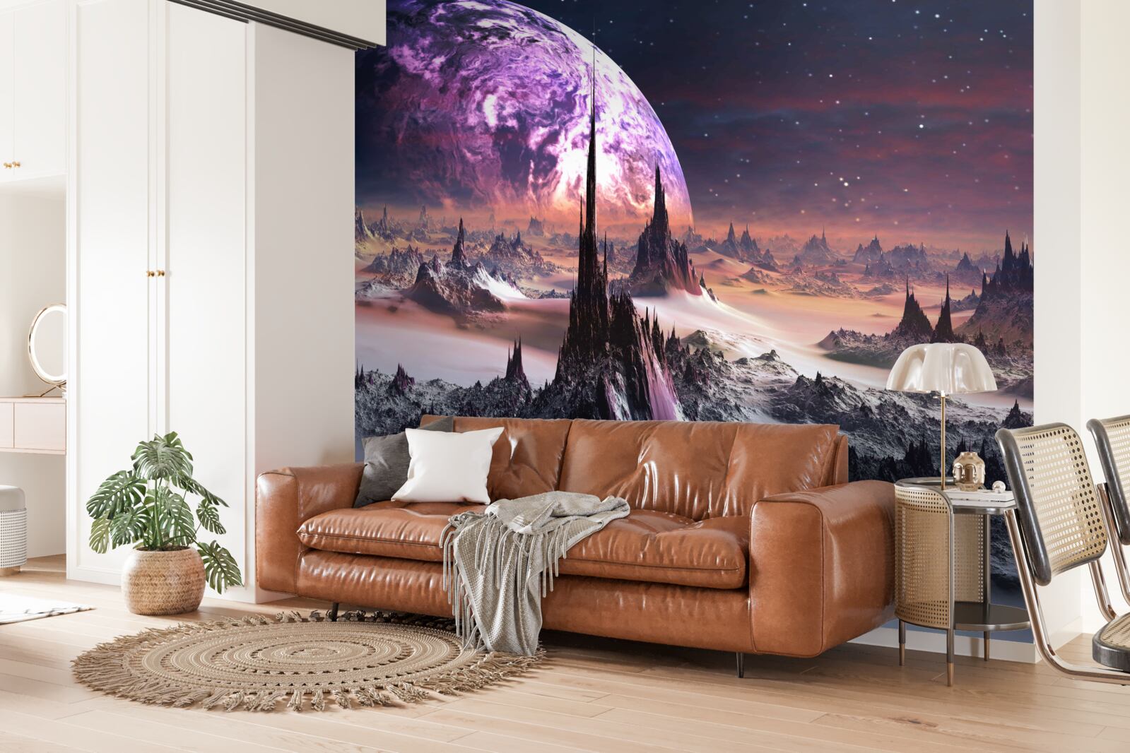 Fototapet peisaj cosmic și univers