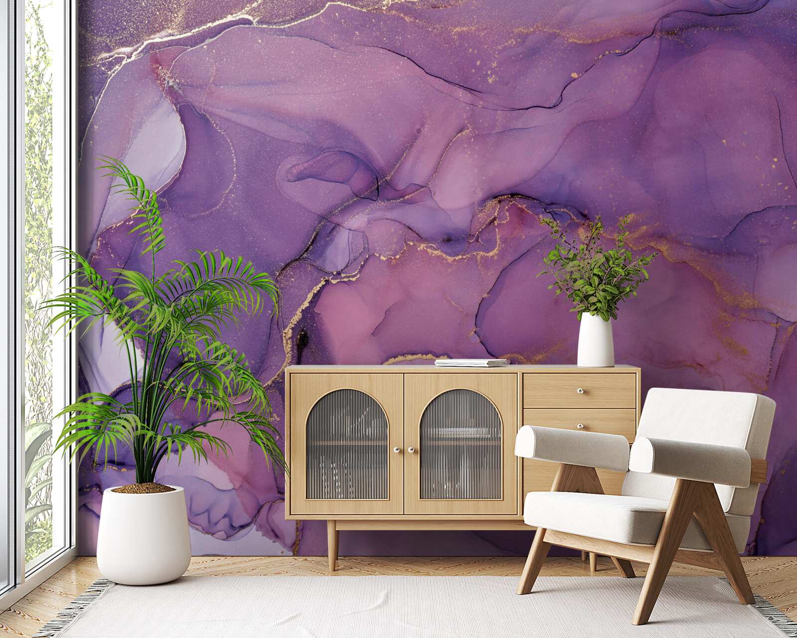 Fototapet accente frumoase violete