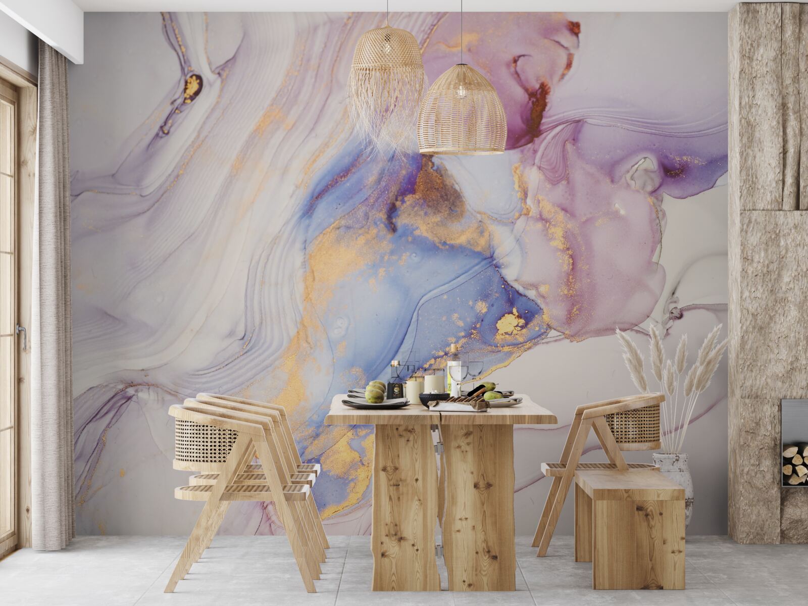 Fototapet nuanță lichidă pastel