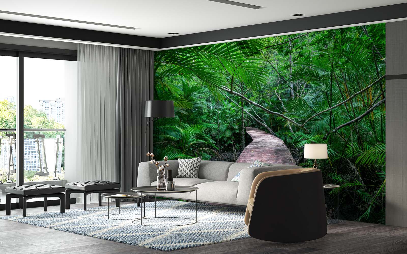 Fototapet Calea spre tropicele verzi magice