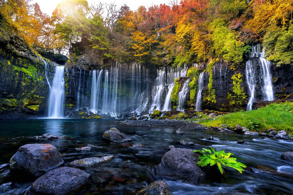 Fototapet cascadele idilice shiraito