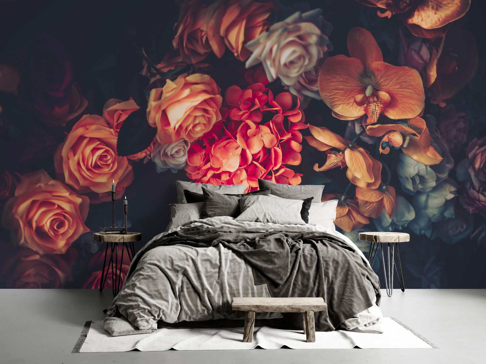 Fototapet aranjament floral de toamnă în stil vintage