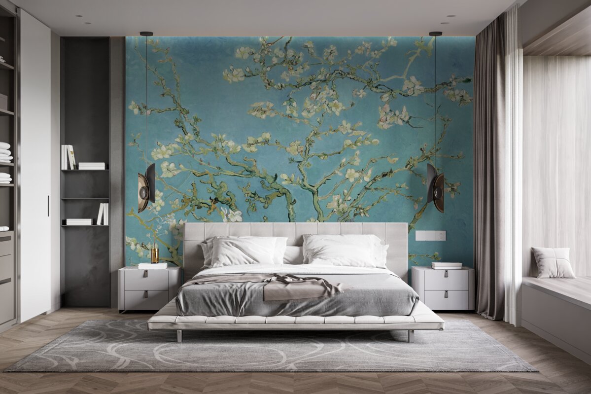 Fototapet Magnolie albă ca zăpada pe un cer azuriu