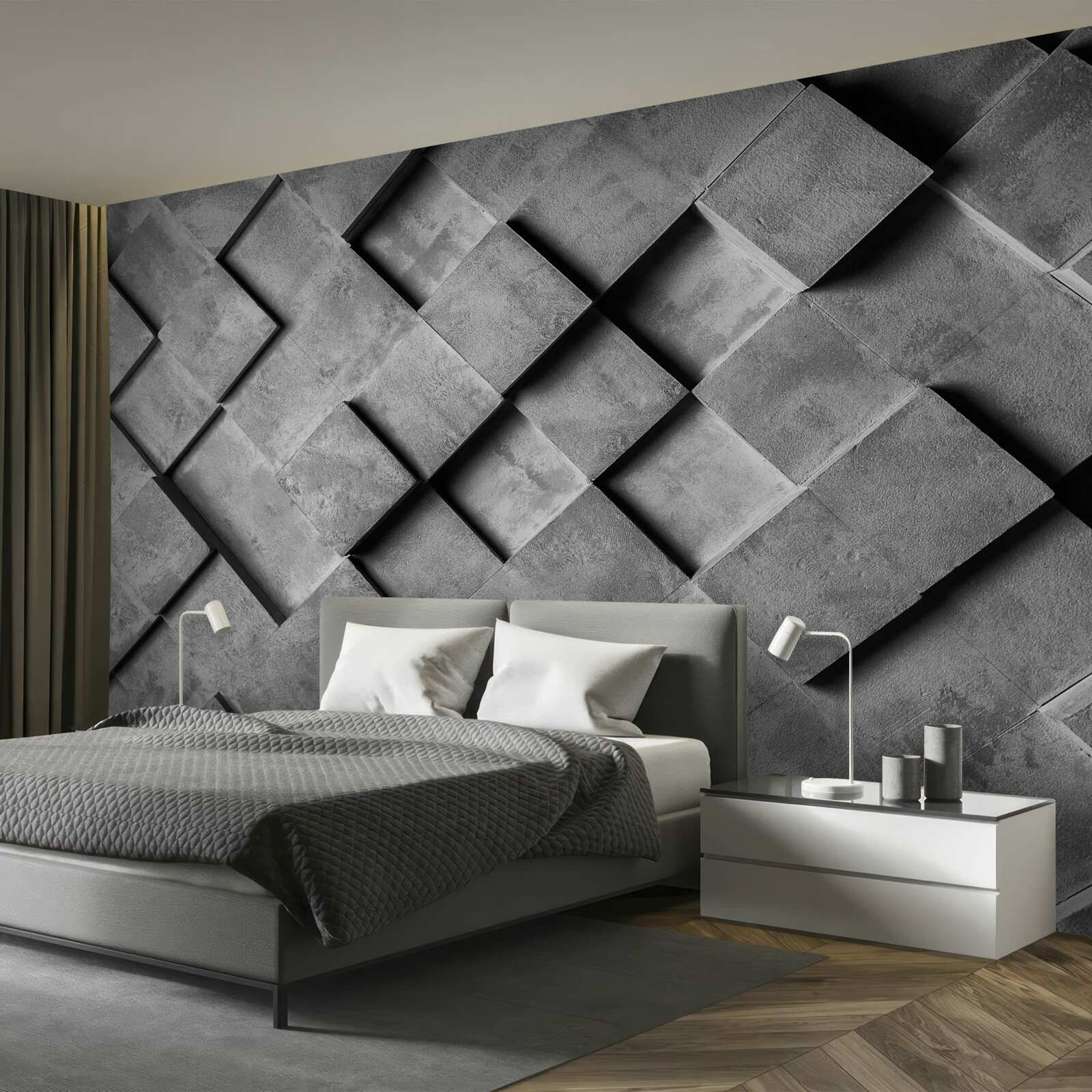 Fototapet dreptunghiuri 3d în gri