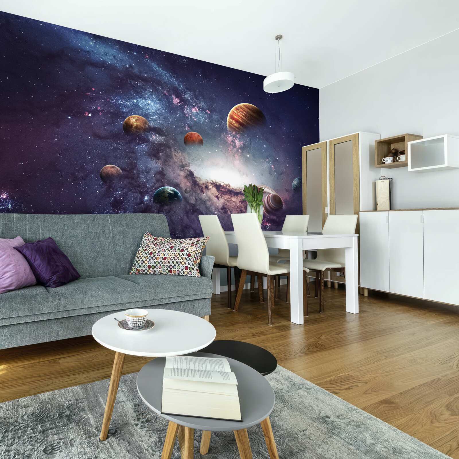Fototapet dimensiunile planetelor din galaxie