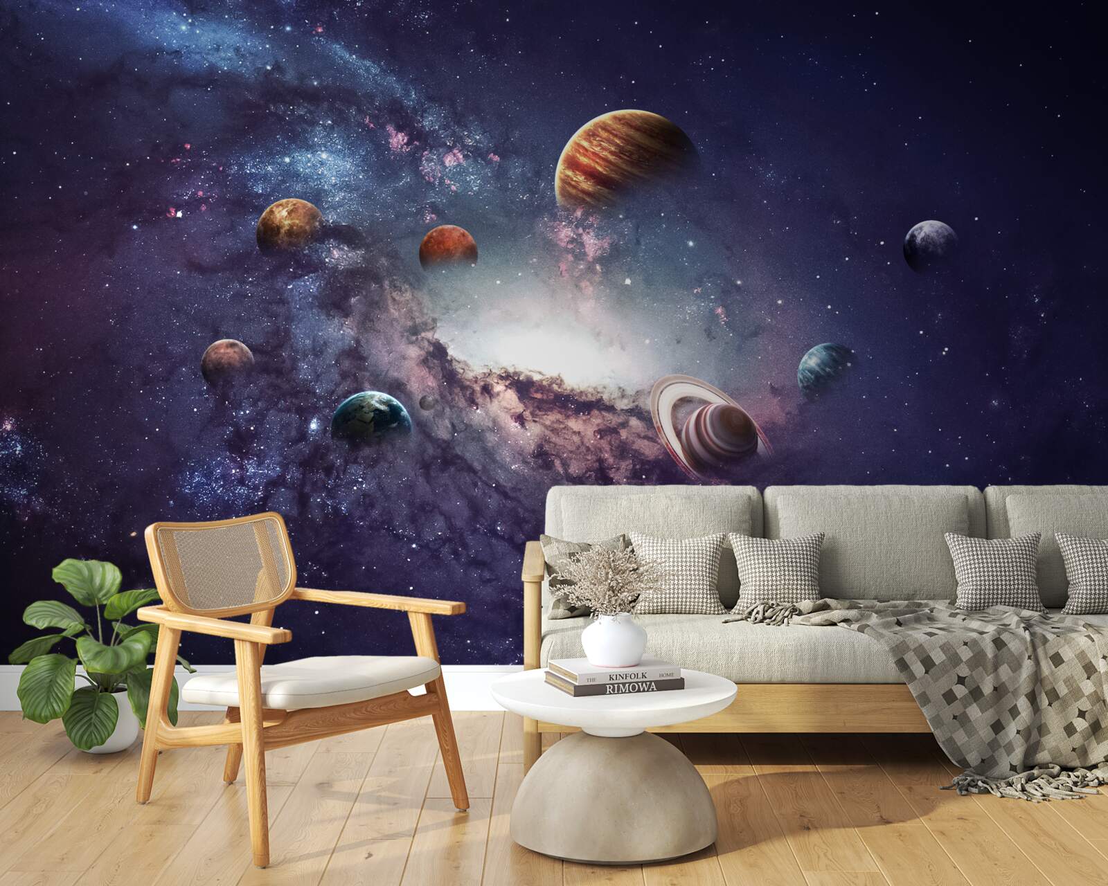 Fototapet dimensiunile planetelor din galaxie