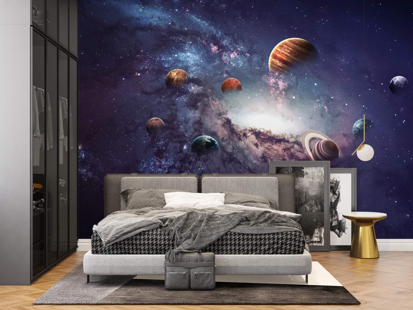 Fototapet dimensiunile planetelor din galaxie
