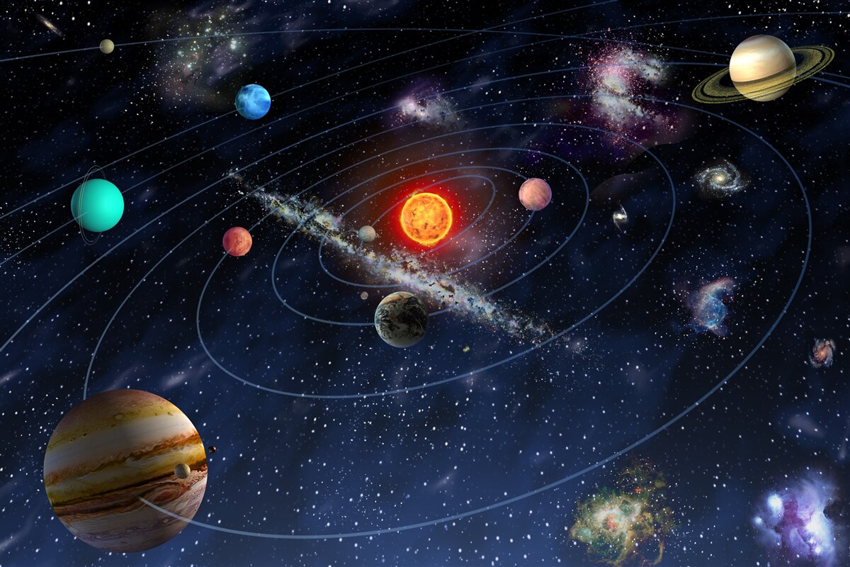 Fototapet Calea planetelor din spațiul galactic