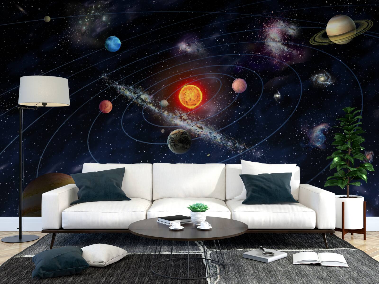 Fototapet Calea planetelor din spațiul galactic