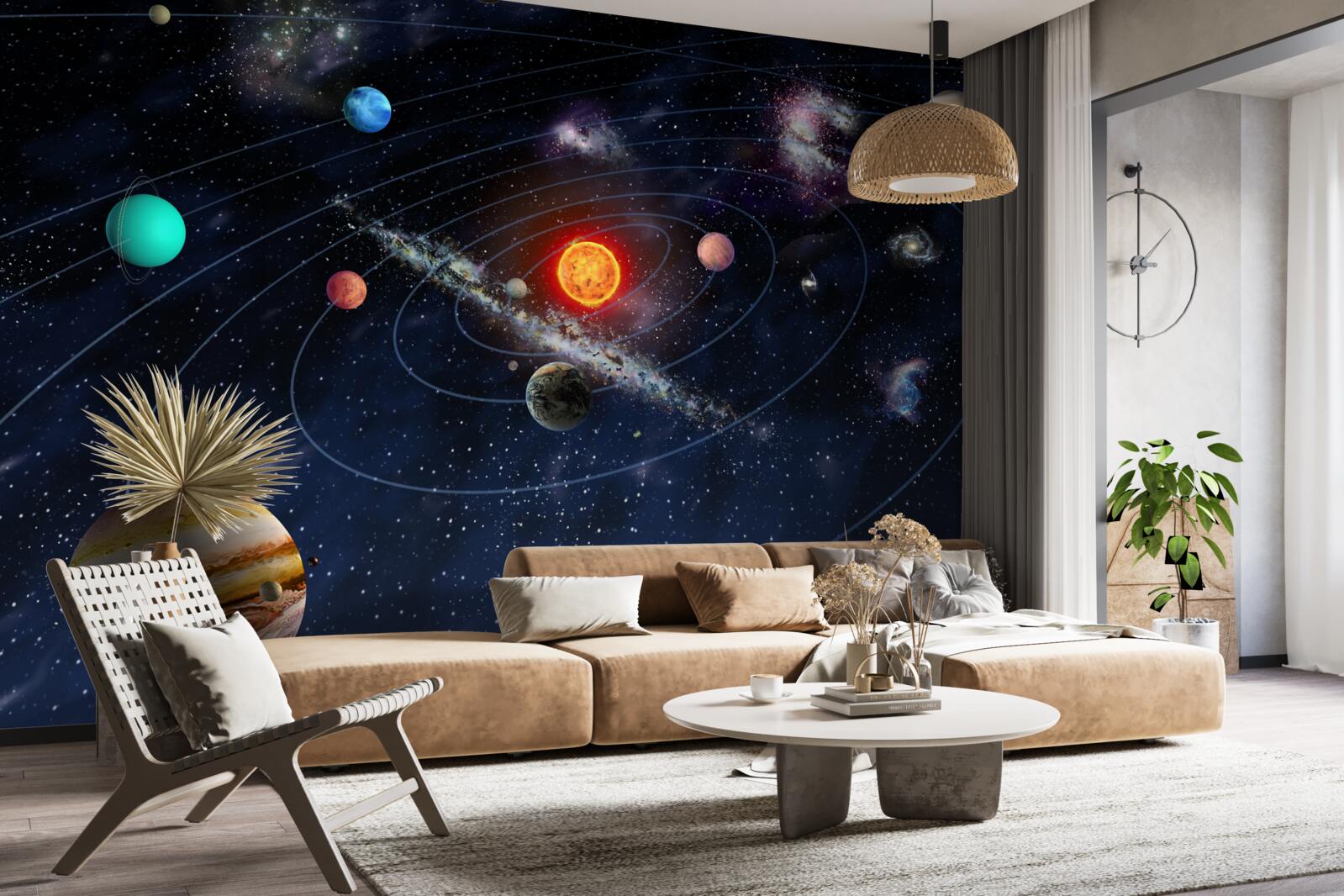 Fototapet Calea planetelor din spațiul galactic
