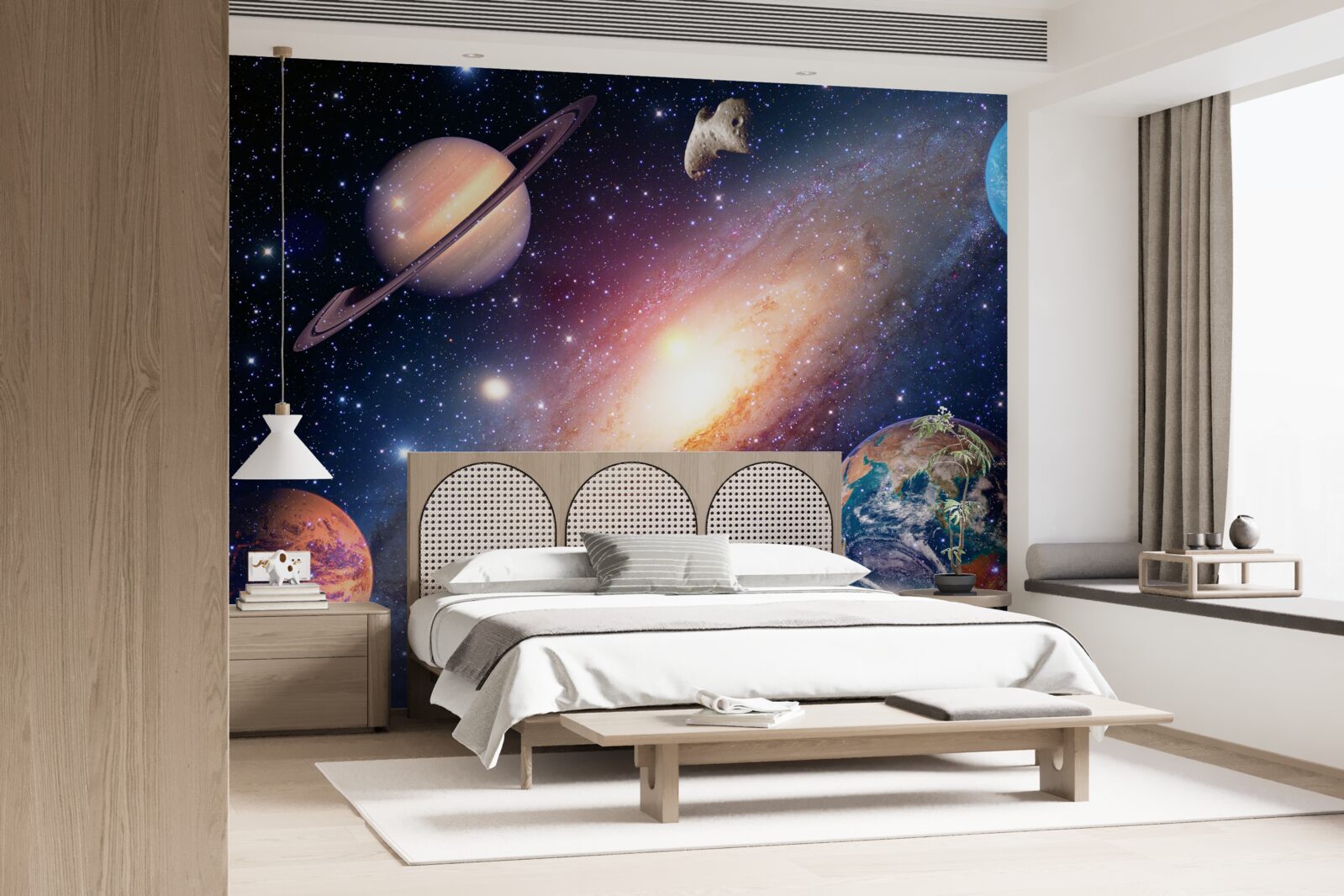 Fototapet sistem planetar în galaxie