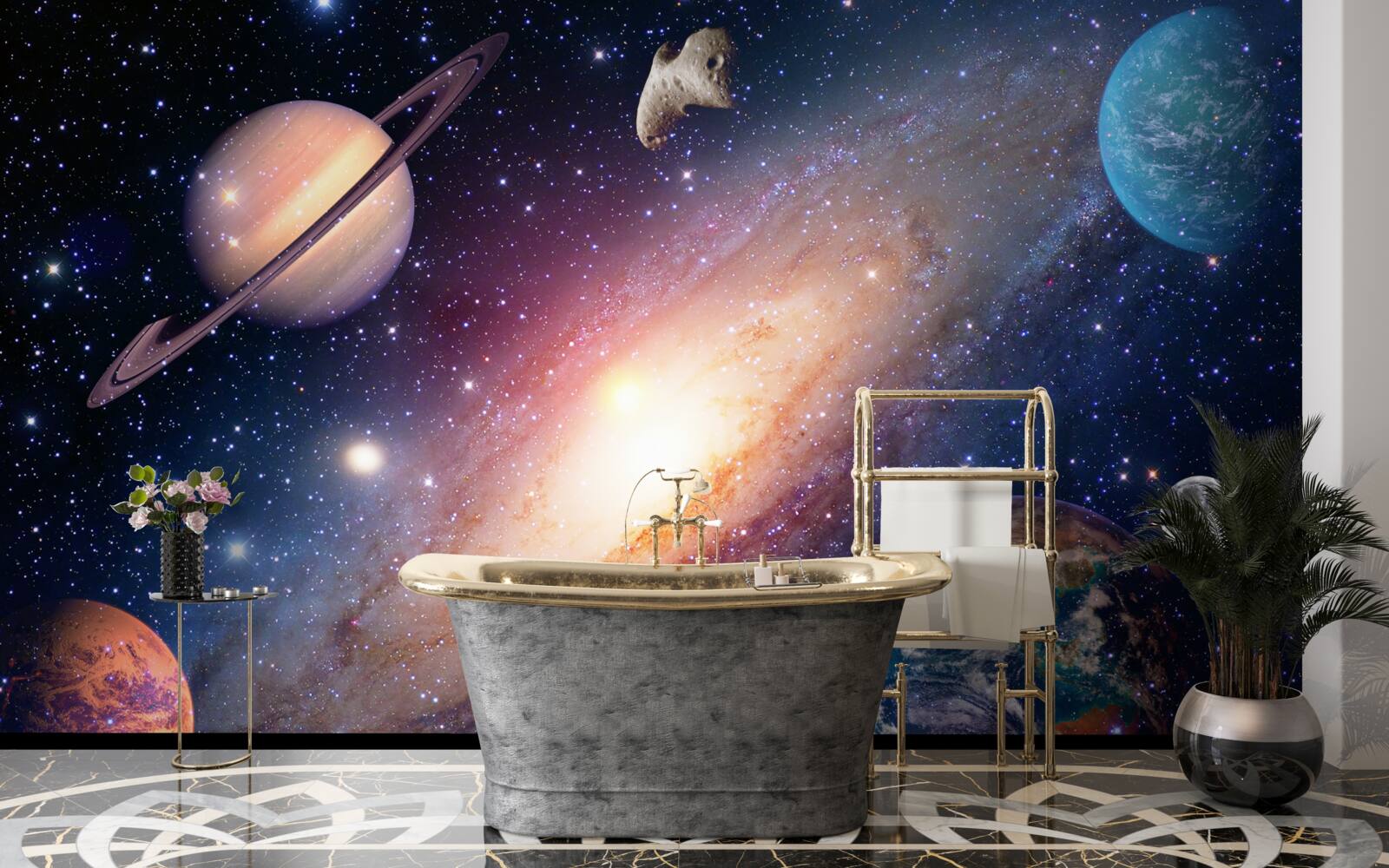 Fototapet sistem planetar în galaxie