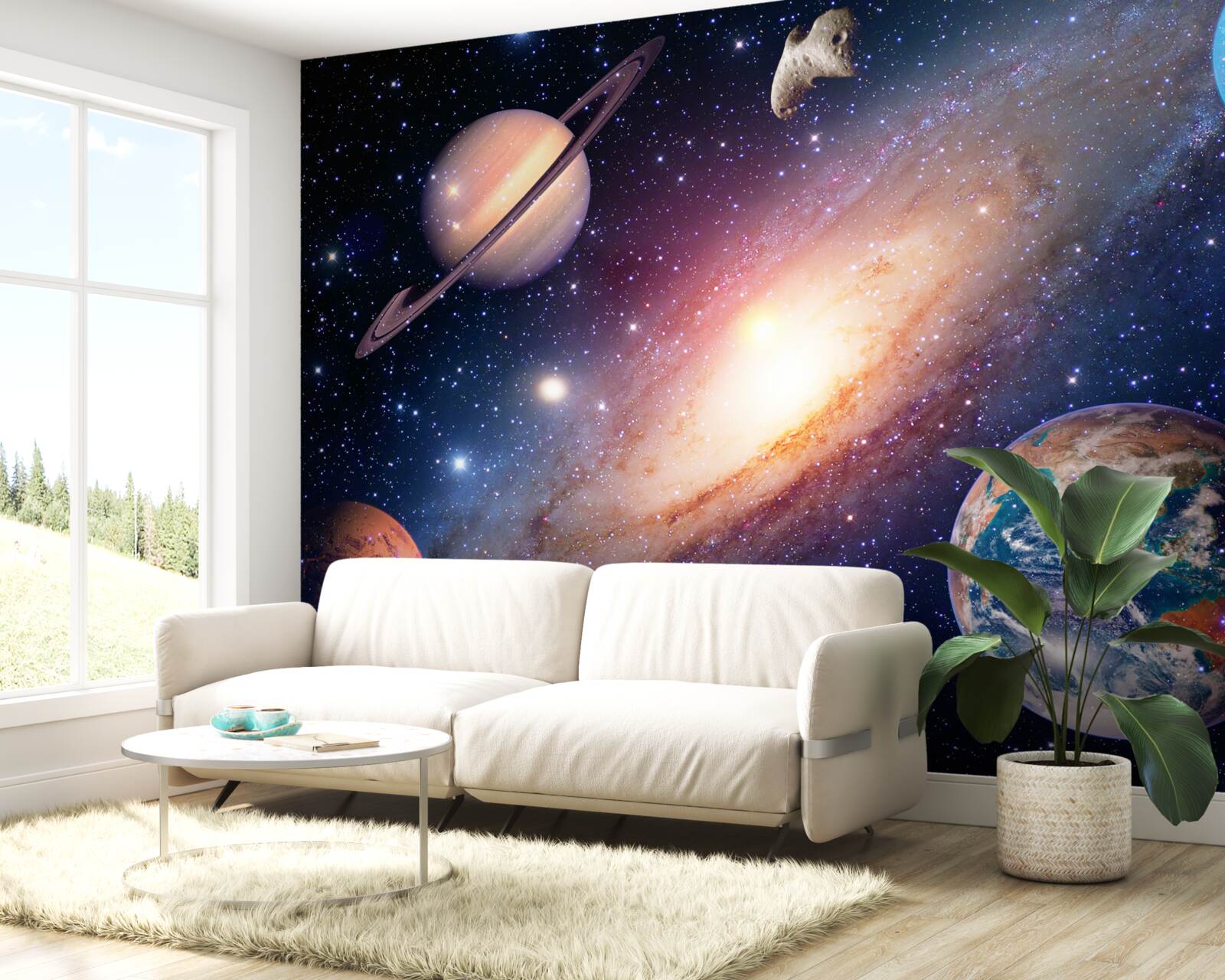 Fototapet sistem planetar în galaxie