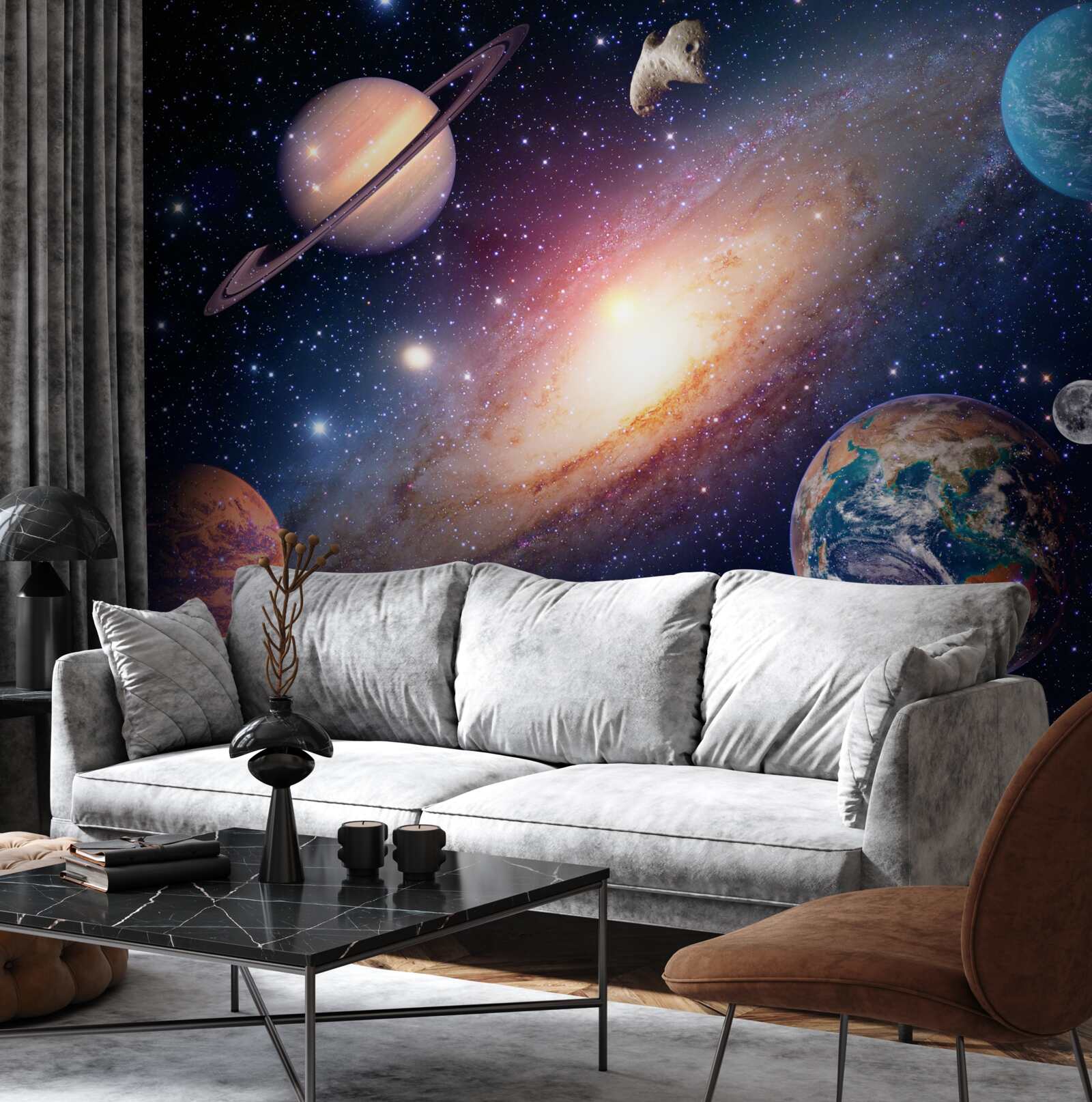 Fototapet sistem planetar în galaxie