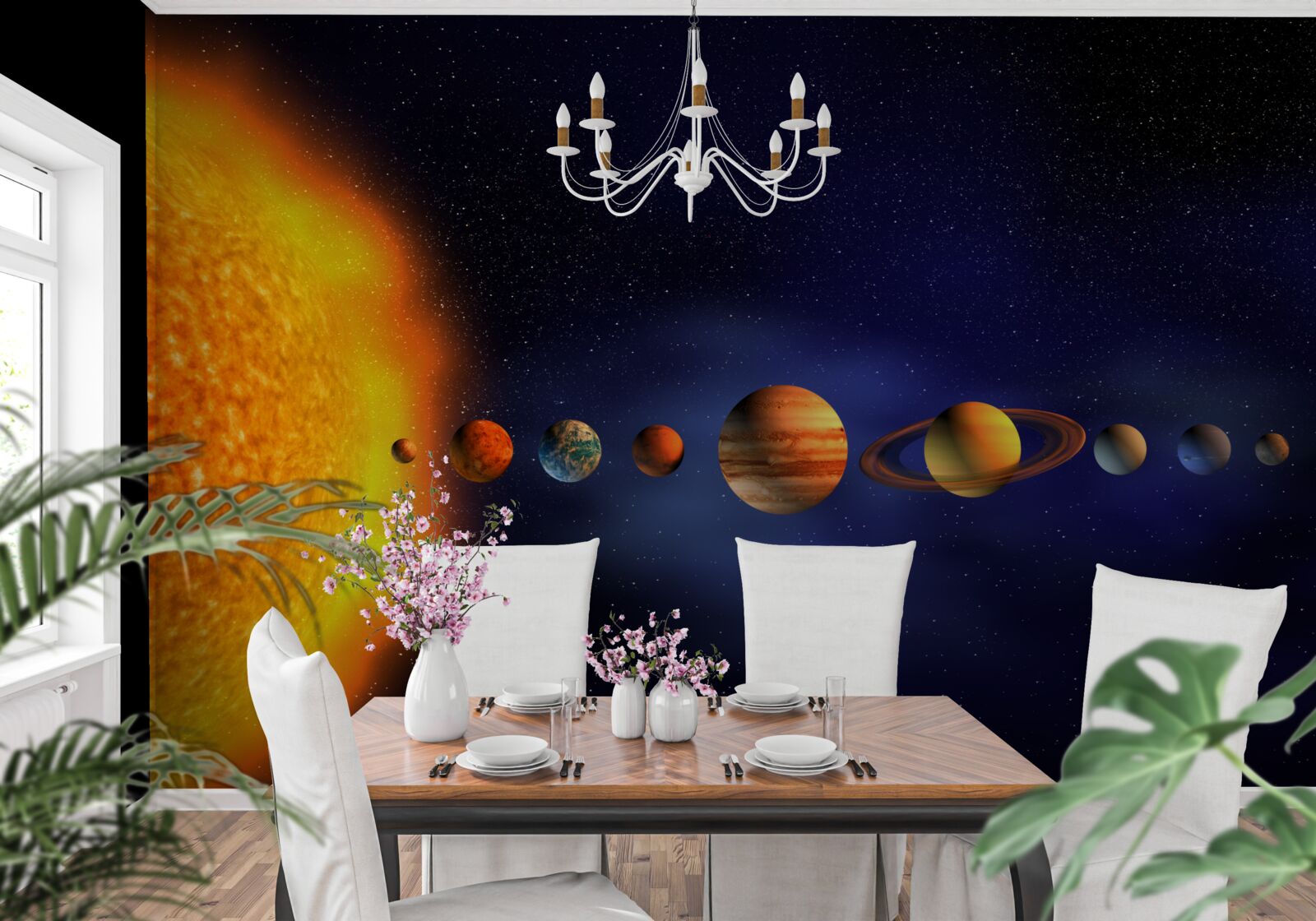 Fototapet Soarele și planetele din galaxia noastră
