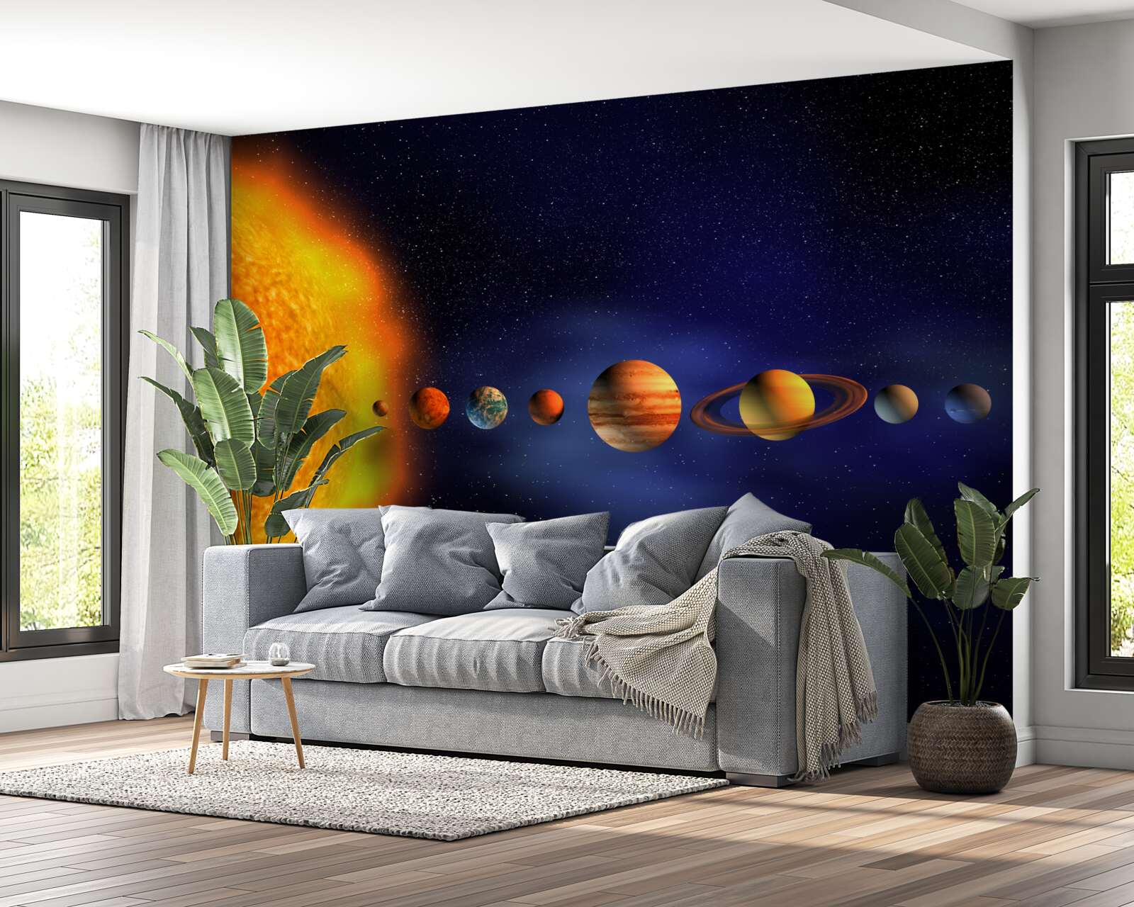 Fototapet Soarele și planetele din galaxia noastră