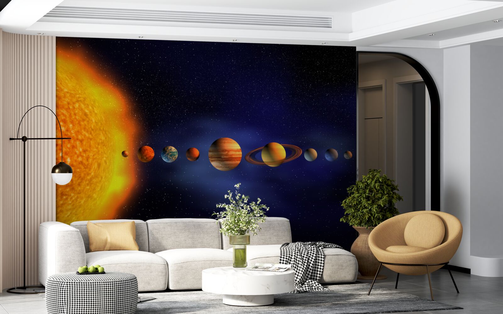Fototapet Soarele și planetele din galaxia noastră