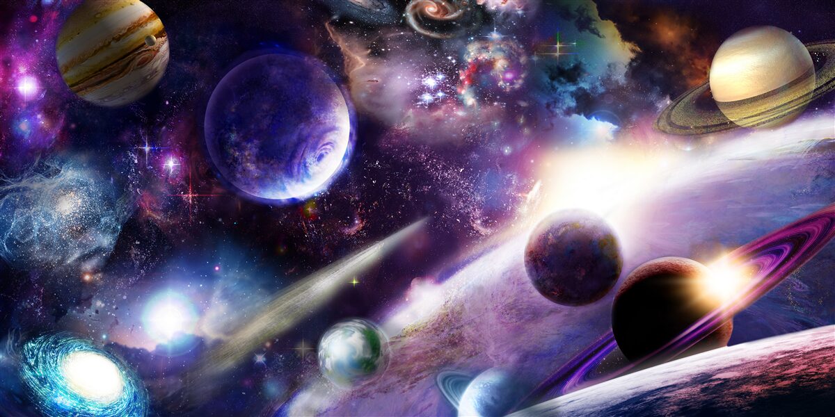 Fototapet obiecte din univers
