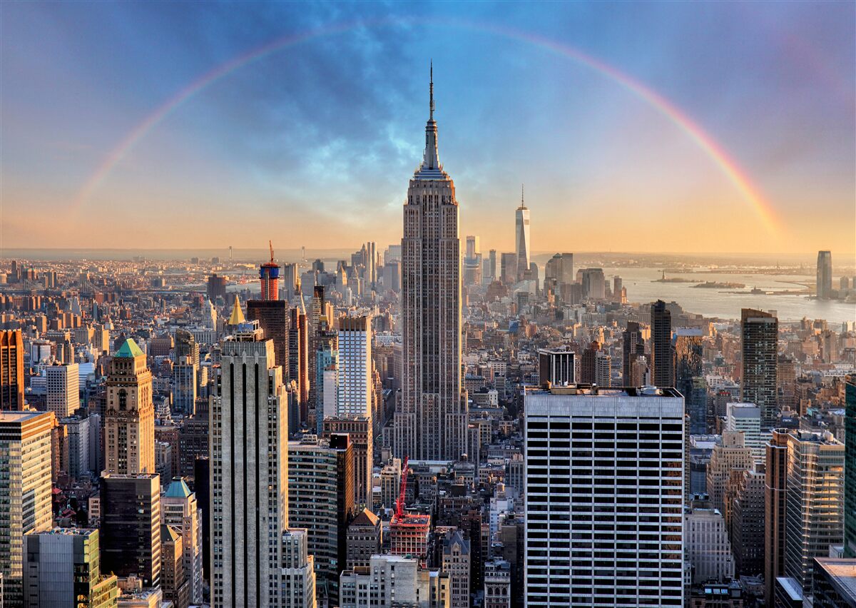 Fototapet new york sub curcubeu