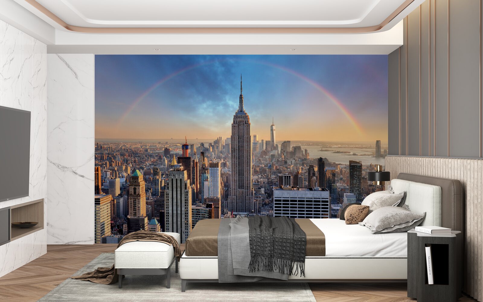 Fototapet new york sub curcubeu