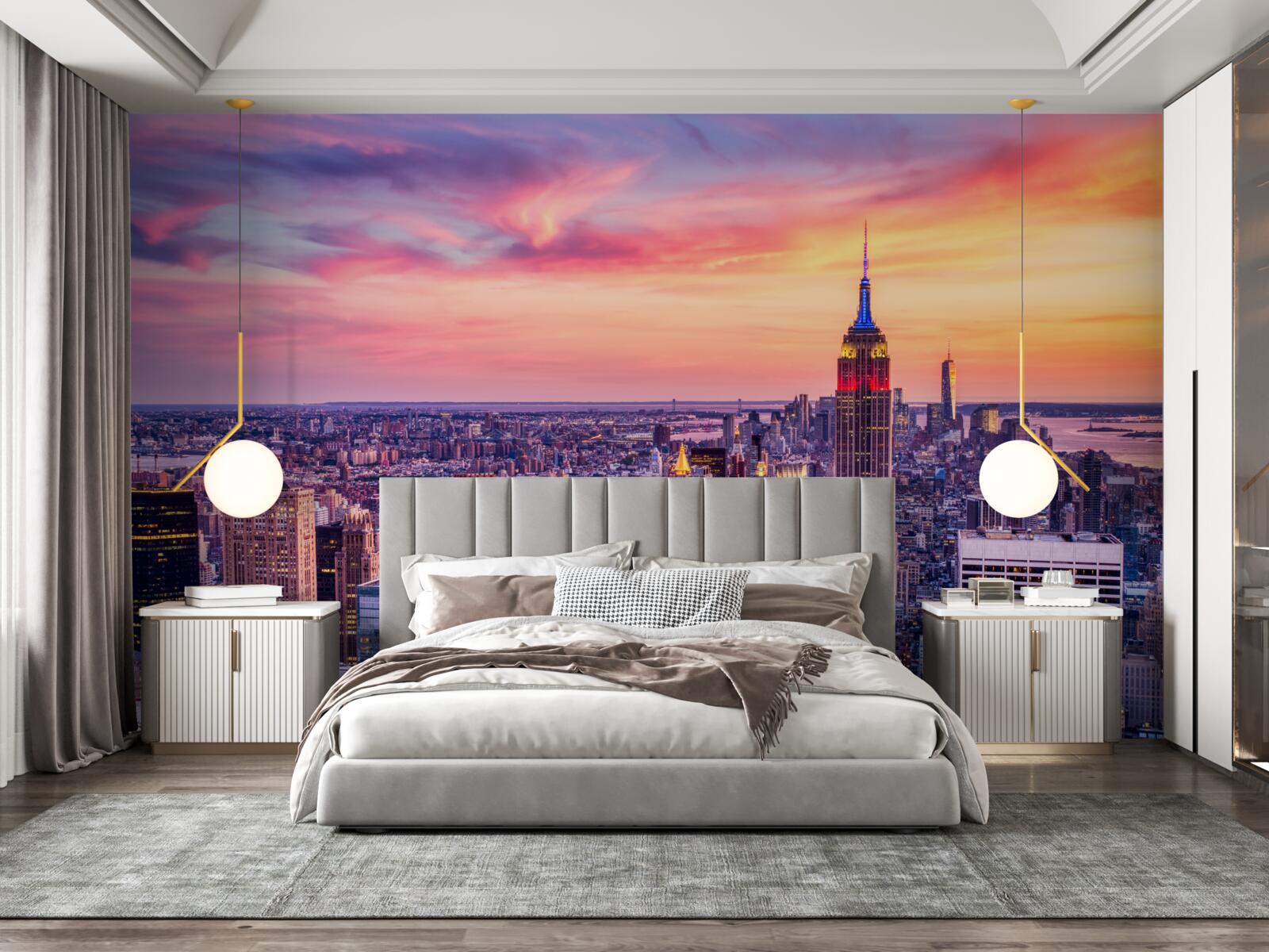 Fototapet răsărit de soare în new york