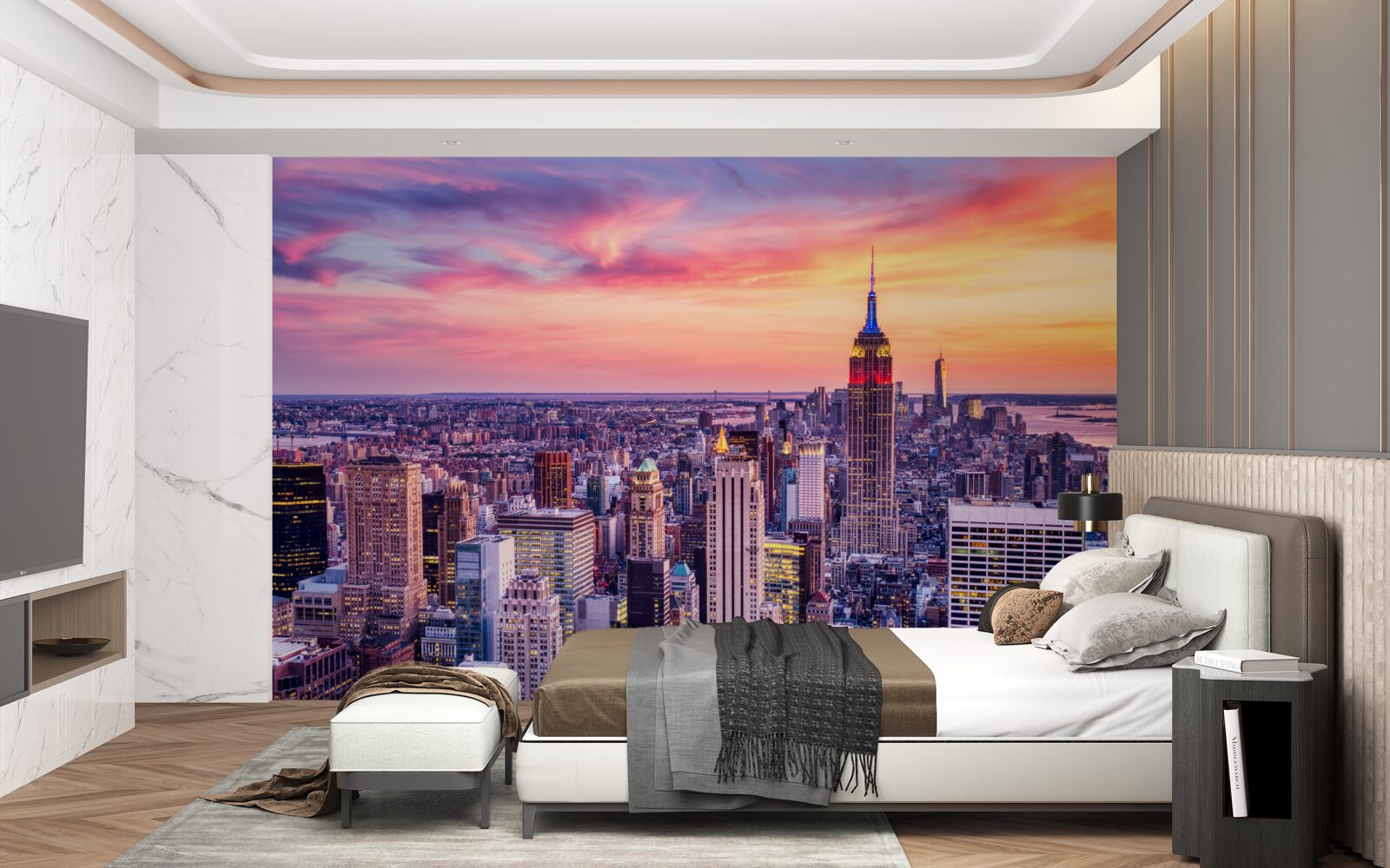 Fototapet răsărit de soare în new york