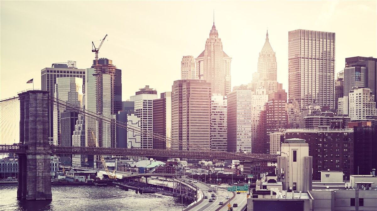 Fototapet linia de orizont fascinantă a Manhattanului