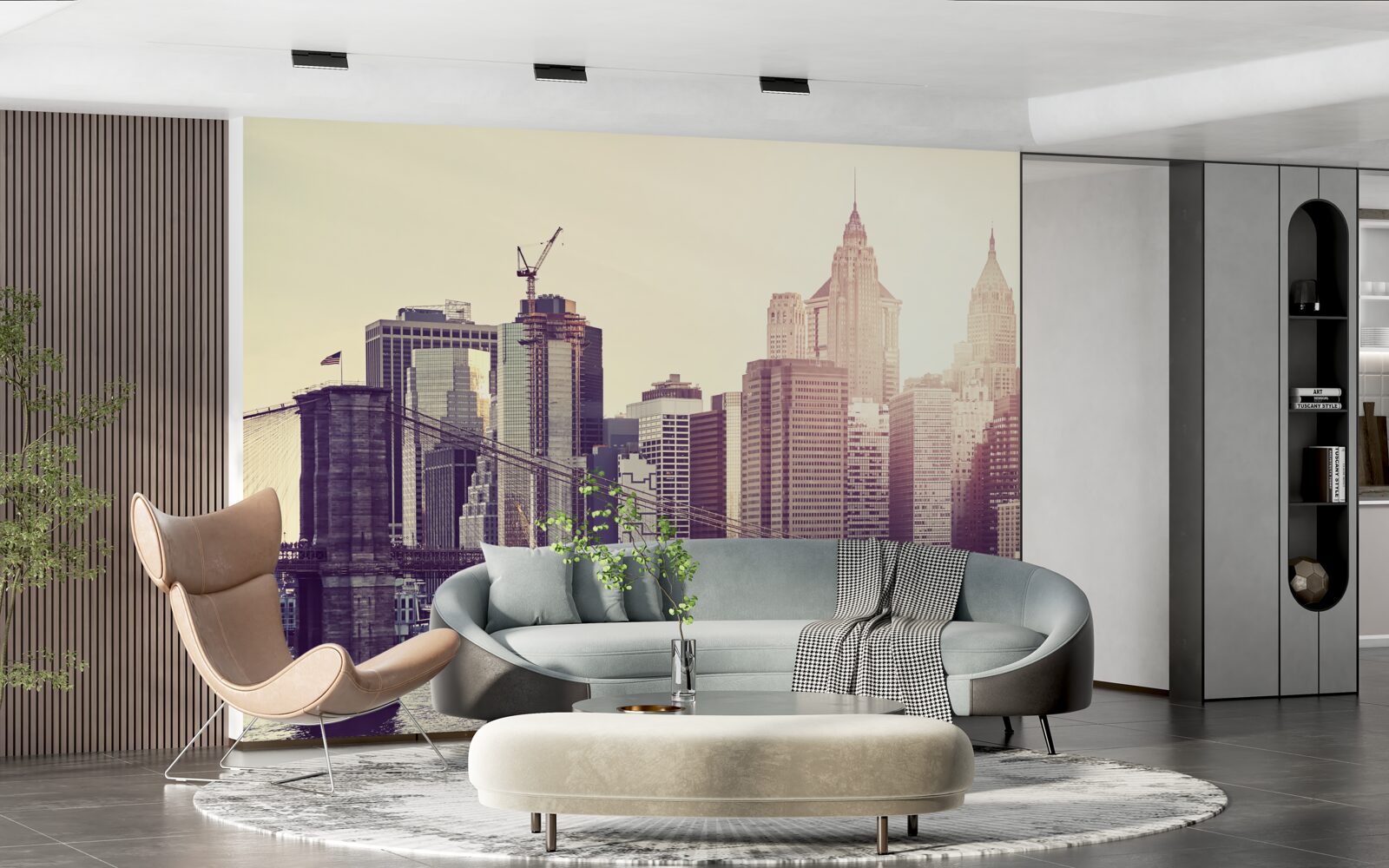 Fototapet linia de orizont fascinantă a Manhattanului