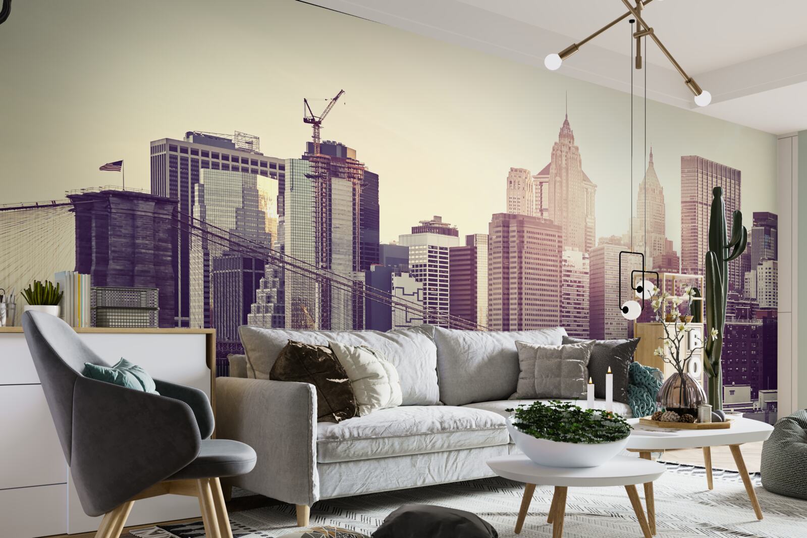 Fototapet linia de orizont fascinantă a Manhattanului