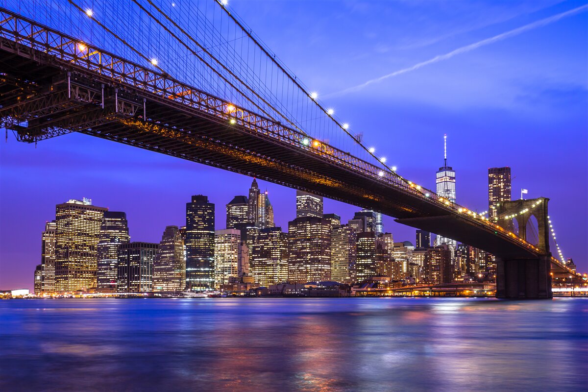 Fototapet vedere de jos a podului brooklyn