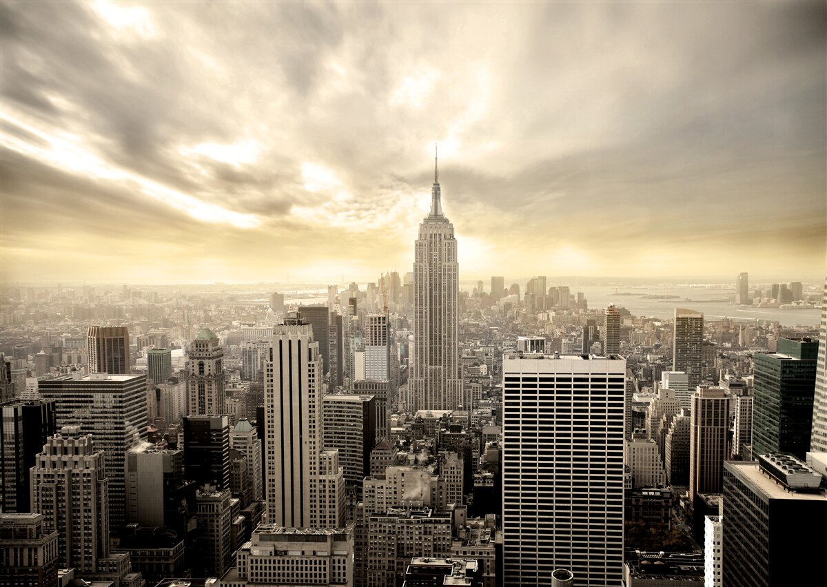 Fototapet vedere cu ochi de pasăre a New York-ului este frumos