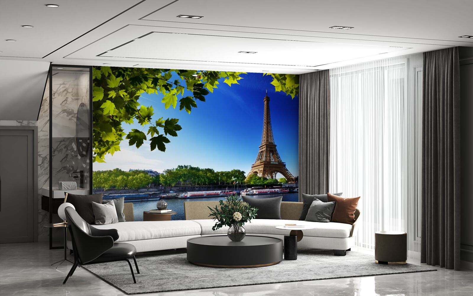 Fototapet peisajul magnific al turnului eiffel