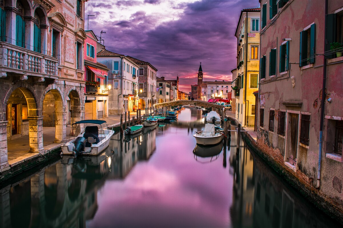 Fototapet canalul antic din veneția
