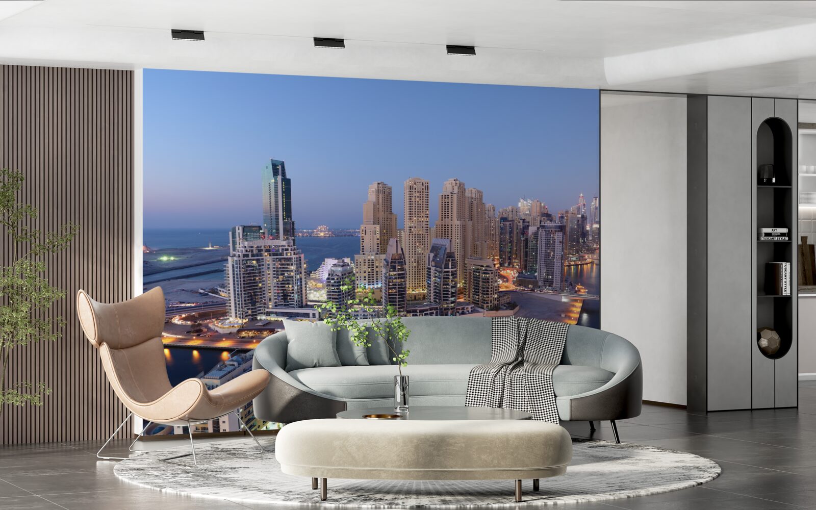 Fototapet apus de soare peste dubai