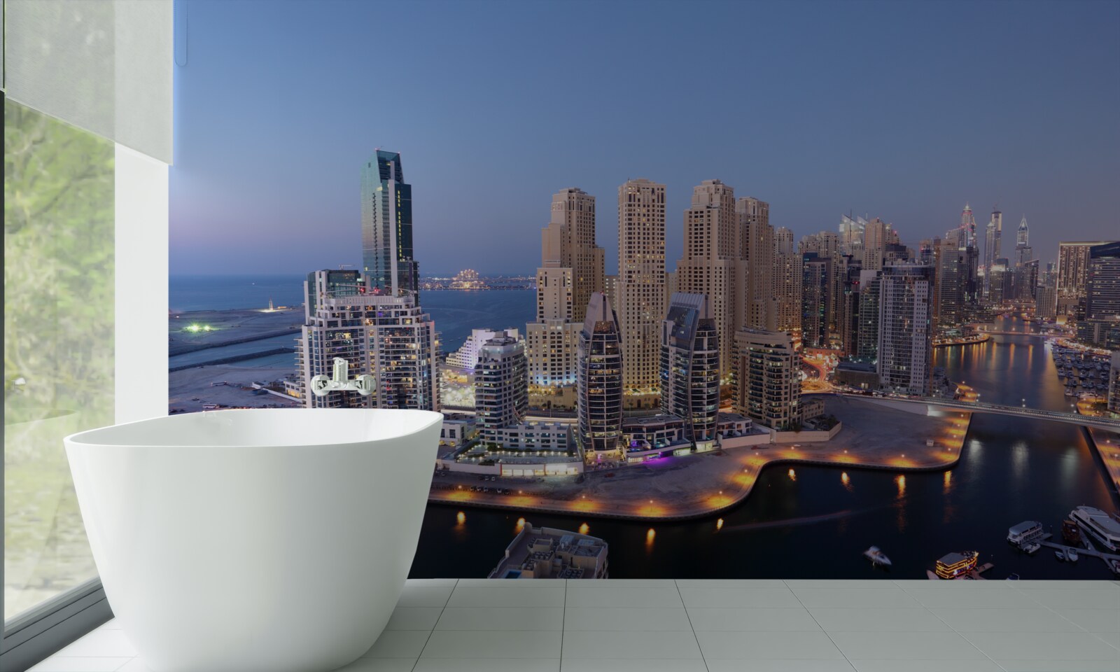 Fototapet apus de soare peste dubai