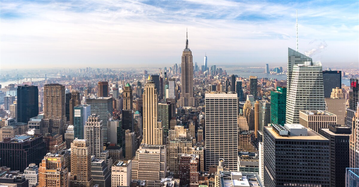 Fototapet vedere de sus a orașului new york