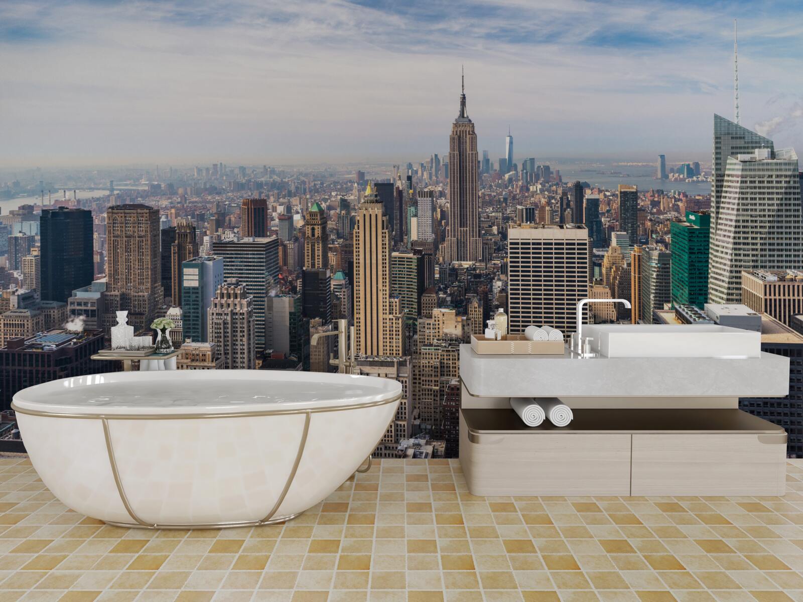 Fototapet vedere de sus a orașului new york