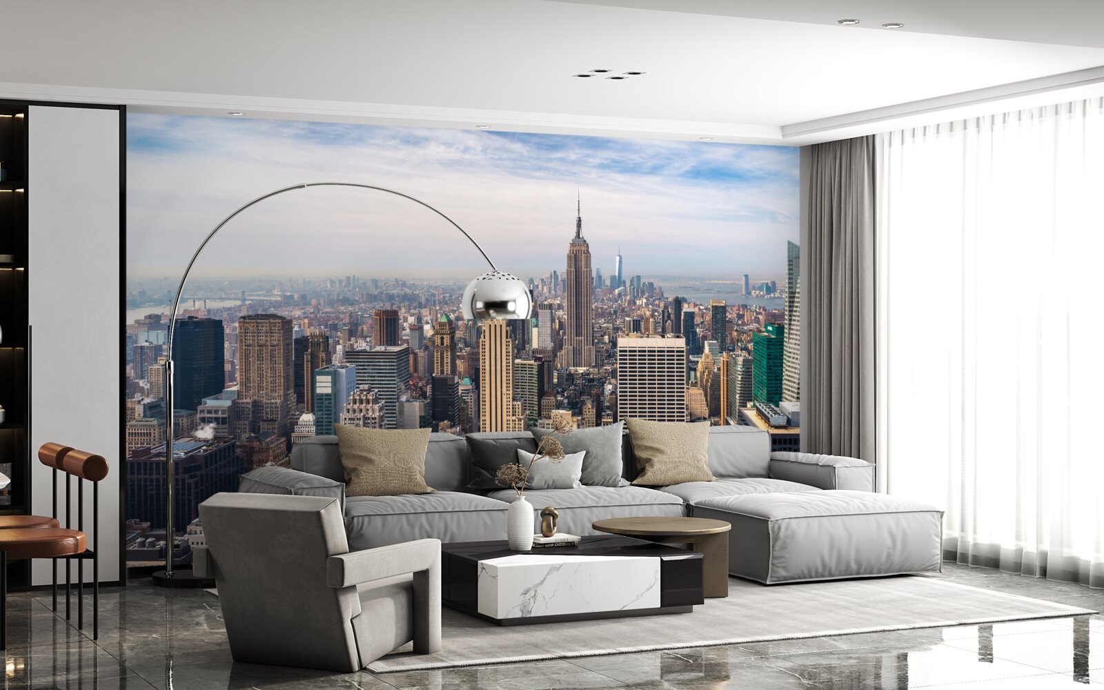 Fototapet vedere de sus a orașului new york