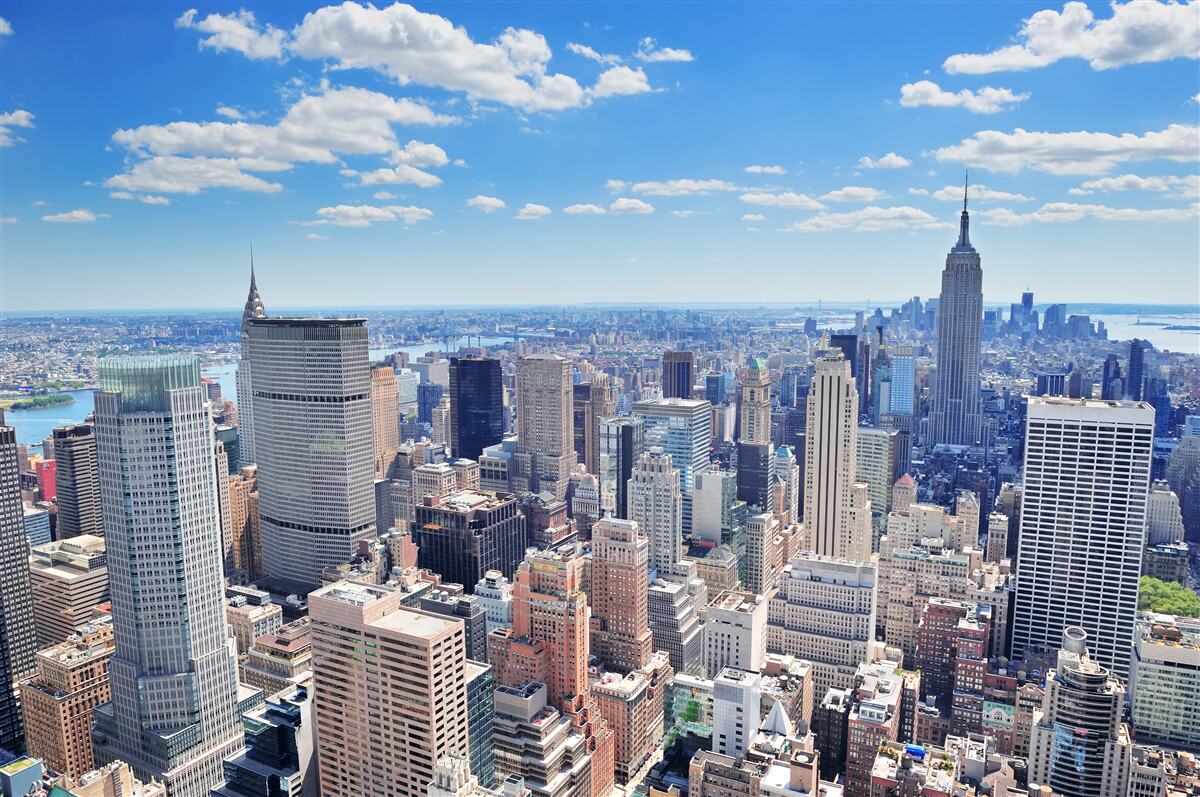 Fototapet deasupra zgârie-norilor din new york