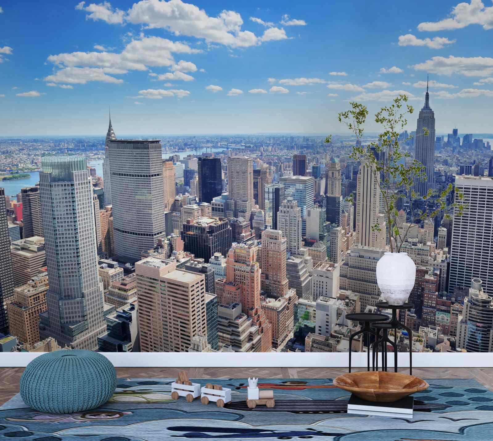Fototapet deasupra zgârie-norilor din new york