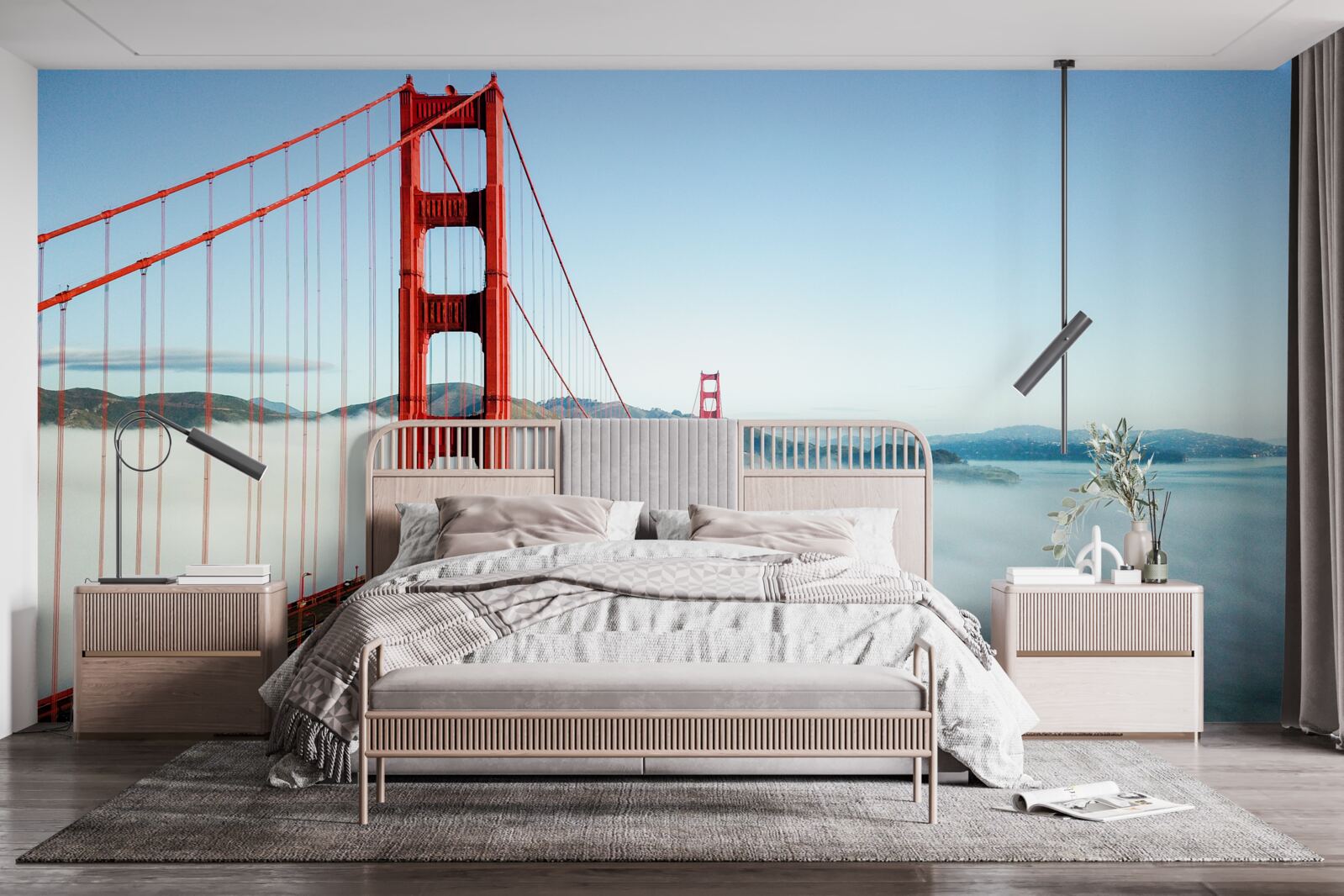 Fototapet ceața învăluie podul Golden Gate