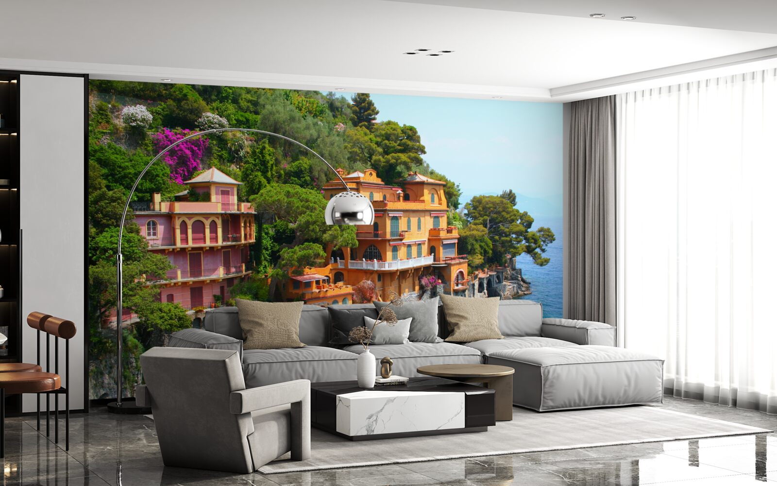 Fototapet apartamente lângă coasta mării