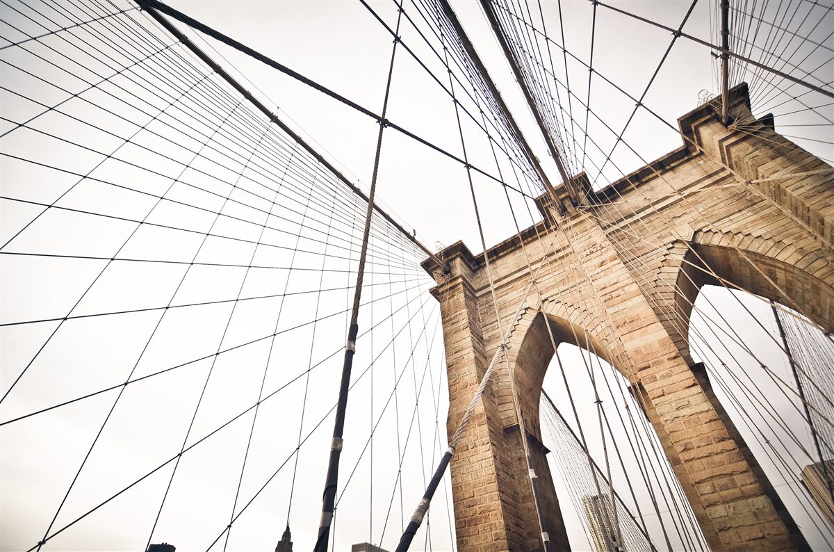 Fototapet proiectul podului brooklyn