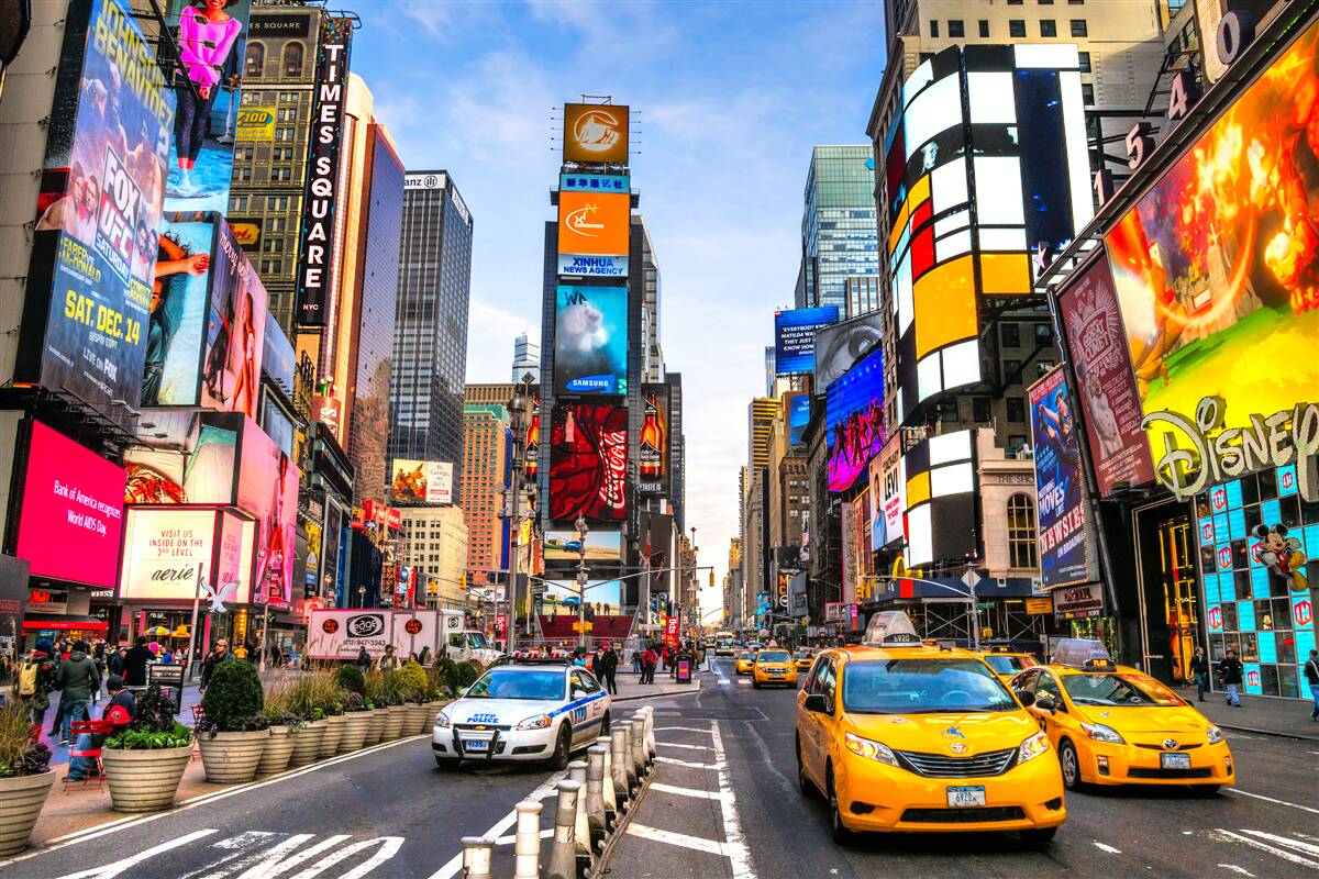 Fototapet stradă activă times square