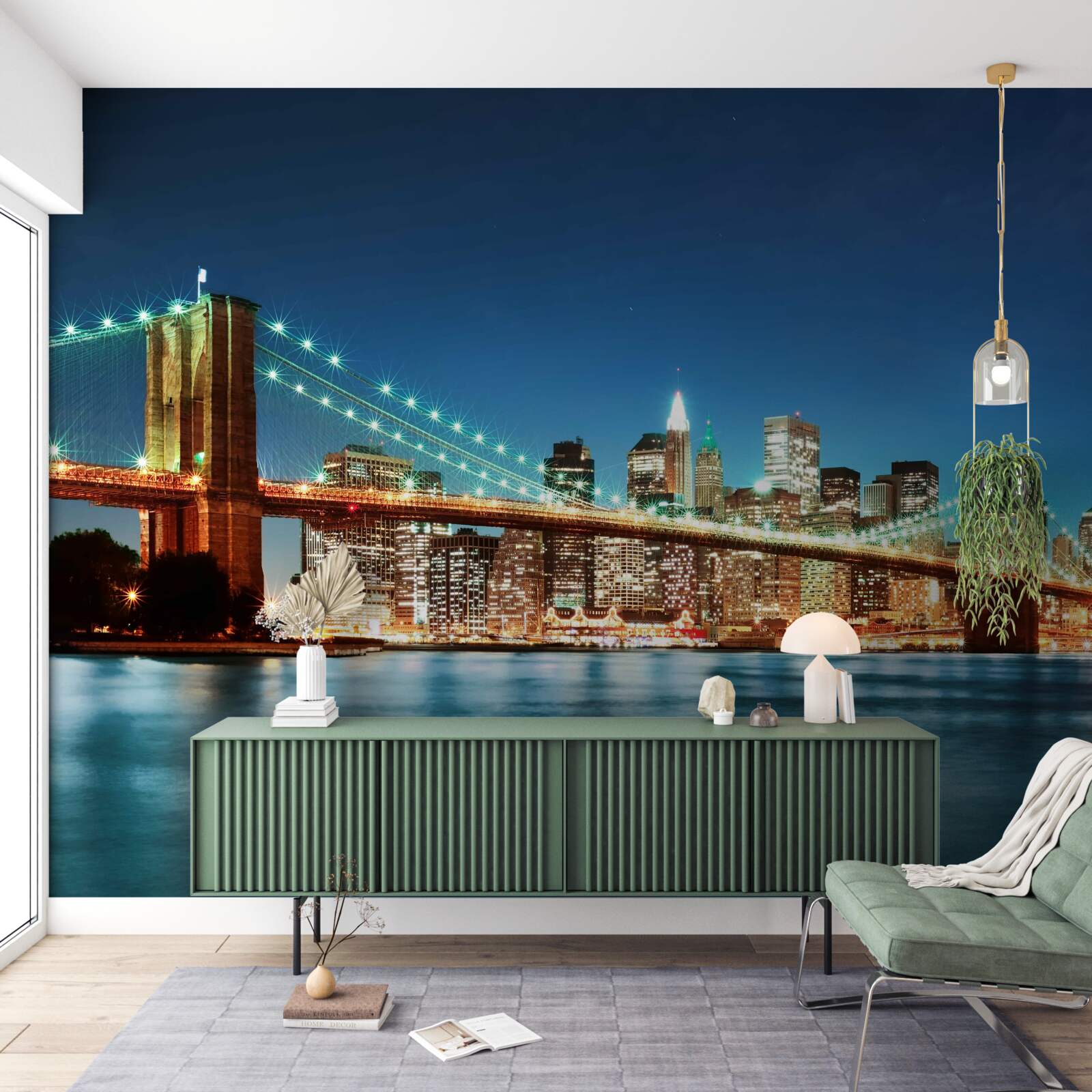 Fototapet new york cu lumini strălucitoare, strălucitoare