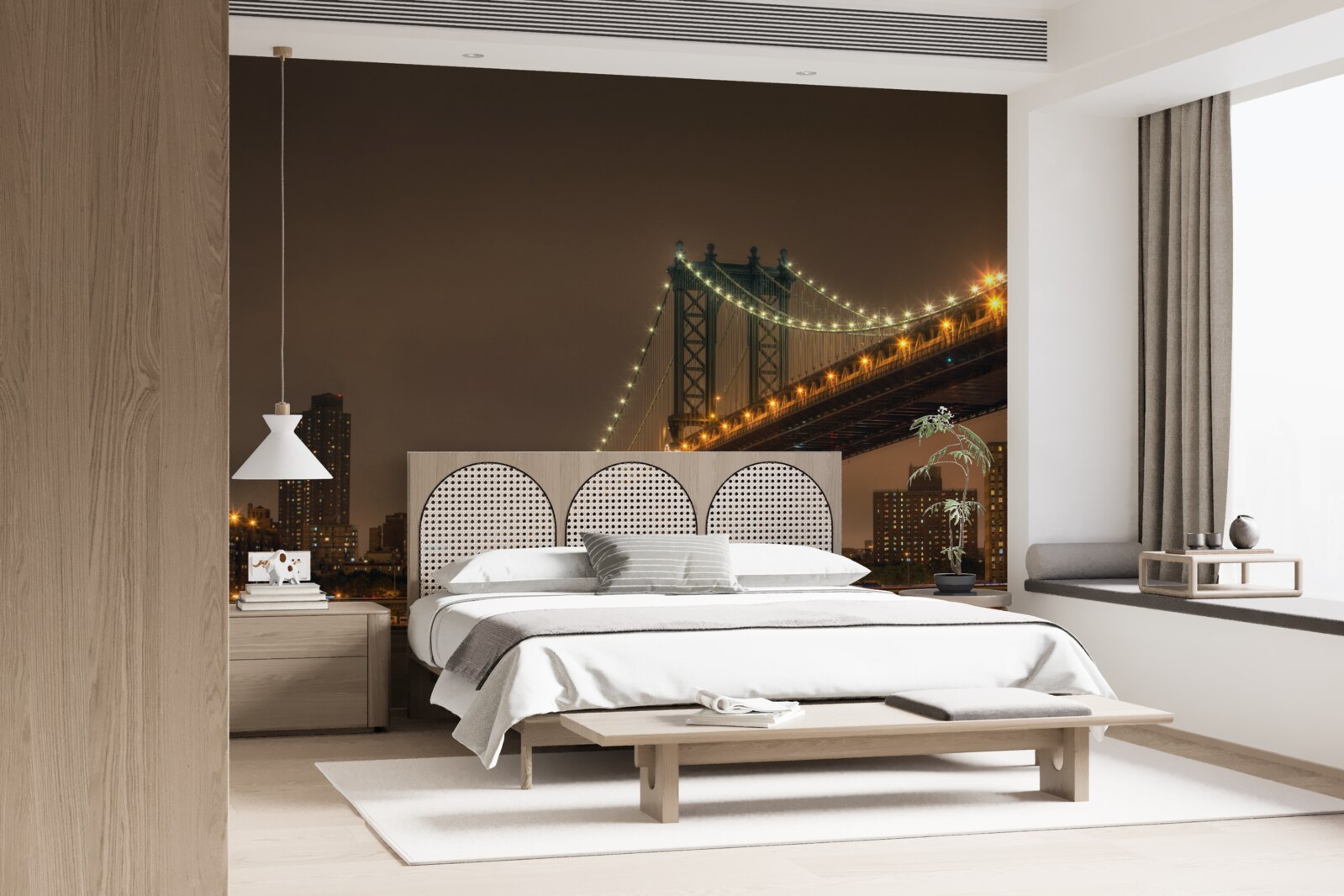 Fototapet podul brooklyn seara
