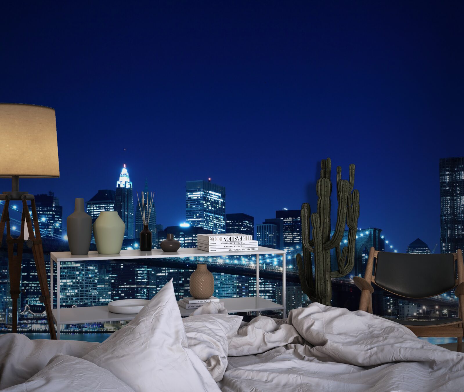 Fototapet podul brooklyn noaptea