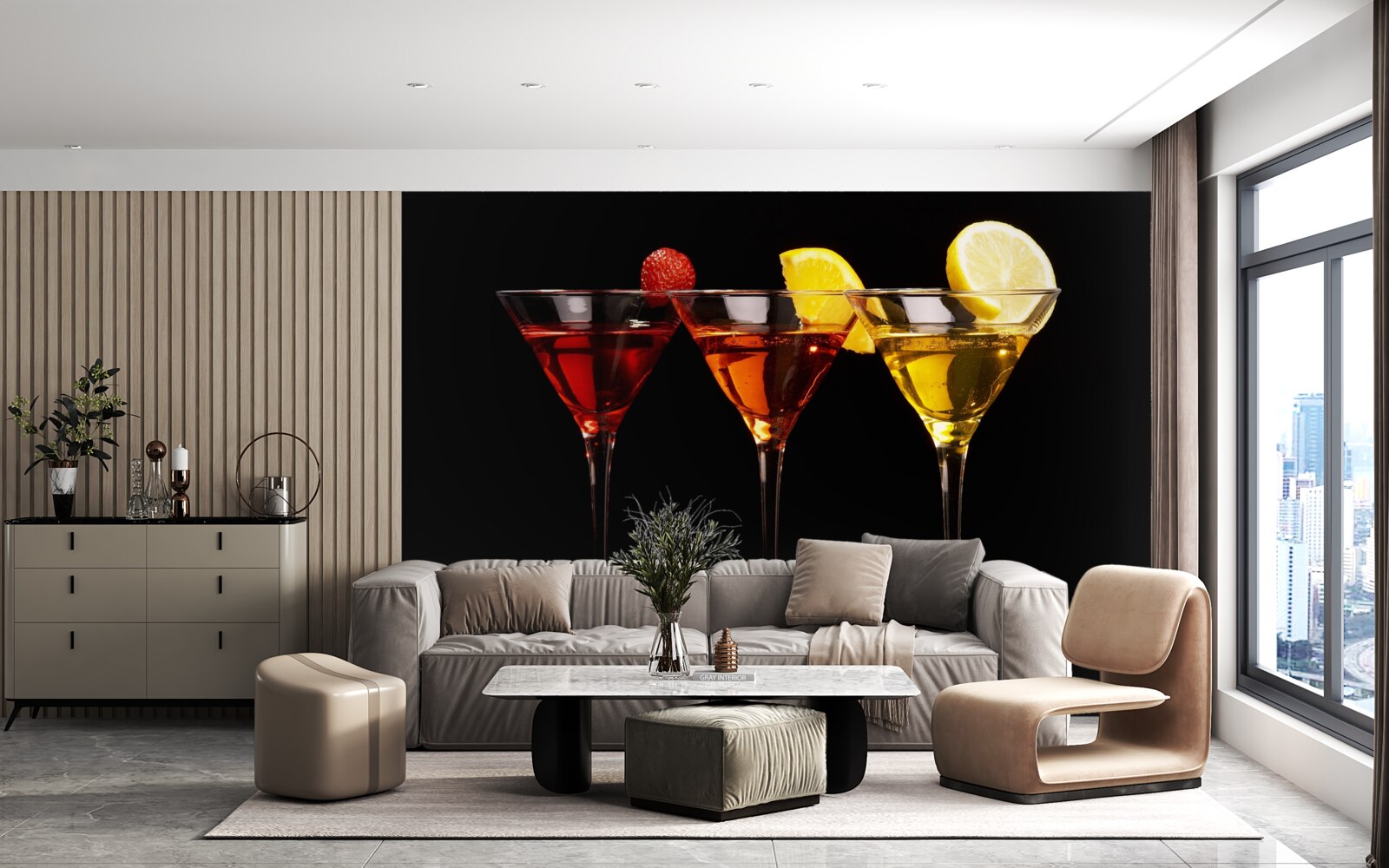 Fototapet estetica cocktailului