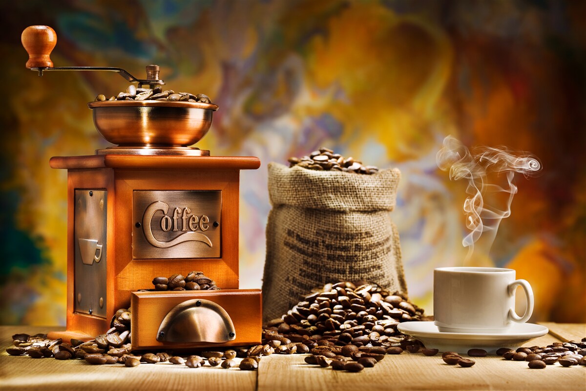 Fototapet procedura de preparare a băuturilor pe bază de cafea
